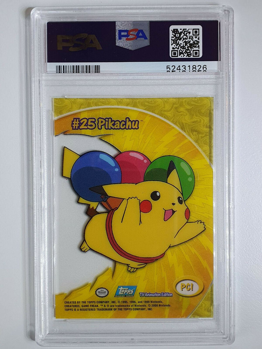 2000 Topps Pokemon Pikachu #PC1 TV Animation CLEAR Plastic Cards