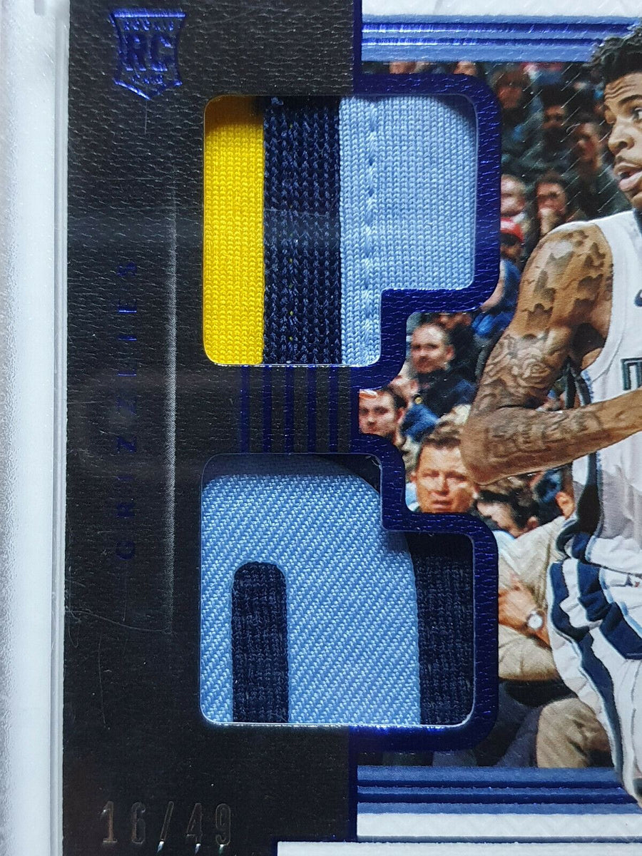 2019 One and One Ja Morant Rookie Patch Auto (RPA) DUAL BLUE /49 - Rar
