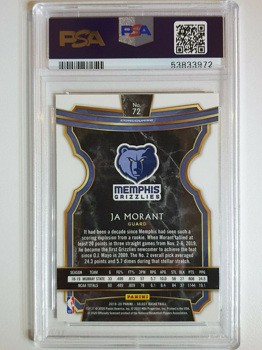 2019 Panini Select Ja Morant Rookie #72 - PSA 9 – Perfect Edges Cards