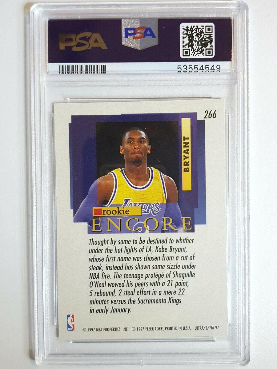 1996 Fleer Ultra Kobe Bryant Rookie #266 Encore RC - PSA 9 – Perfect Edges  Cards