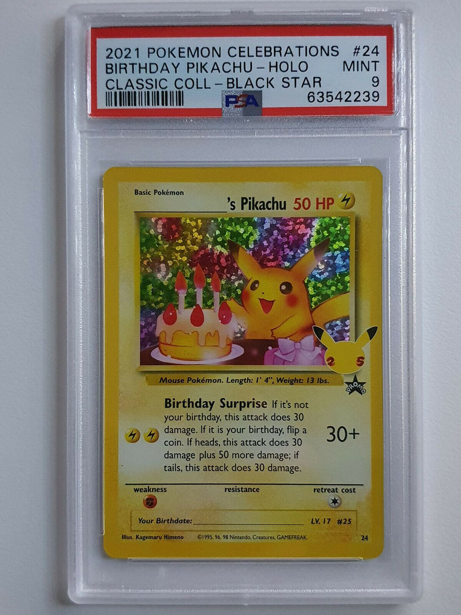 2021 Pokemon Birthday Pikachu #24 HOLO Celebrations 25th Anniversary - –  Perfect Edges Cards