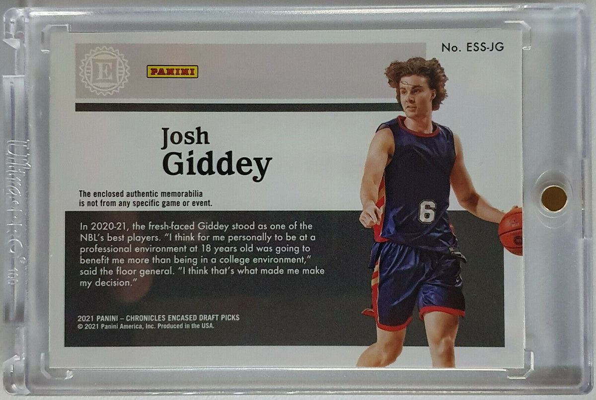 Josh Giddey 2021-22 Panini Chronicles Draft Picks Absolute Tri Patch