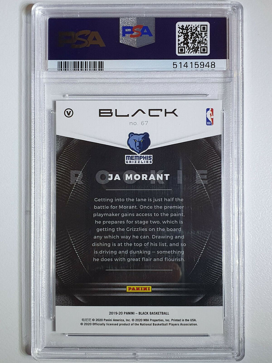 2019 Panini Black Ja Morant Rookie #67 BRONZE Prizm /99 - PSA 9