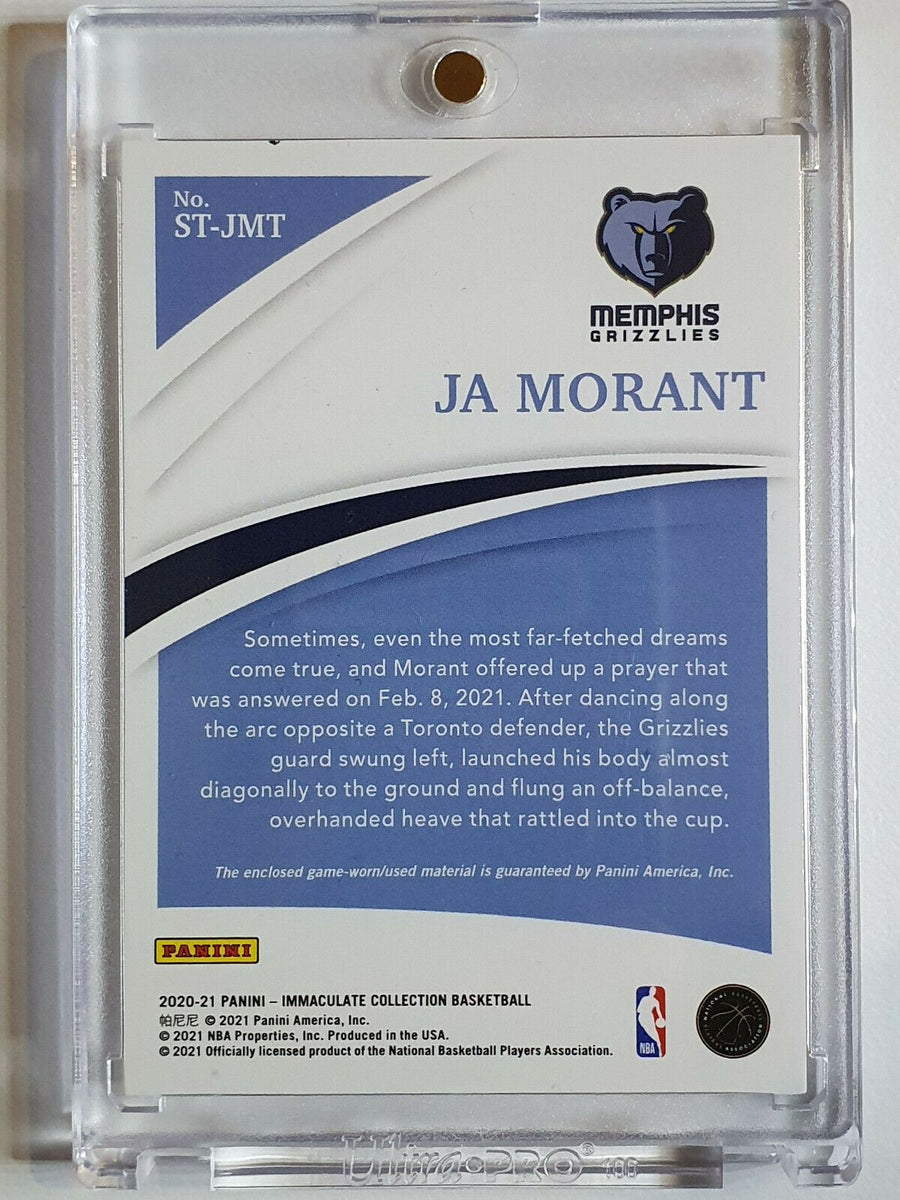 2020 Immaculate Ja Morant #PATCH /99 Game Worn Jersey - Ready to Grade –  Perfect Edges Cards