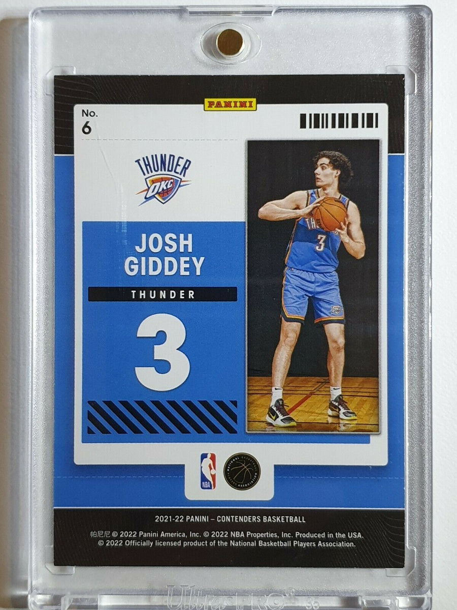 2021-22 Hoops #202 Josh Giddey RC - Rookie Year - Oklahoma City Thunder at  's Sports Collectibles Store