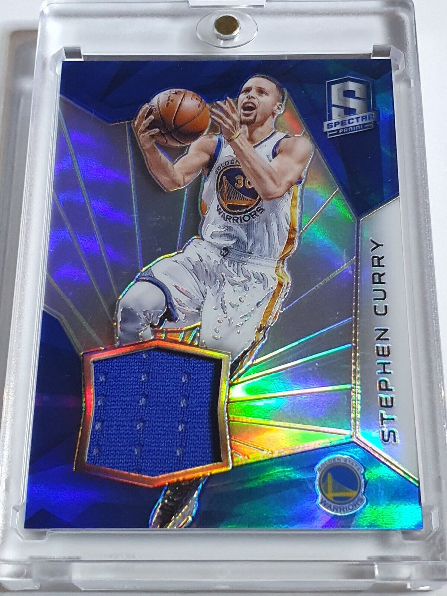 2015 Panini Spectra Stephen Curry #patch Blue Holo  49 Game Worn Jerse 