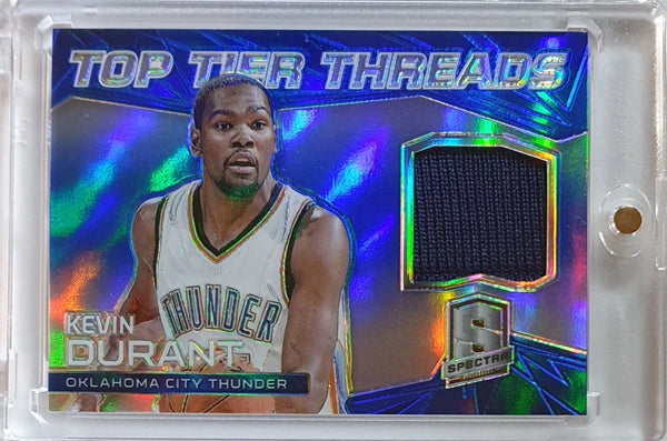 2014 Panini Spectra Kevin Durant #PATCH BLUE Holo /35 Game Worn Jersey - Rare
