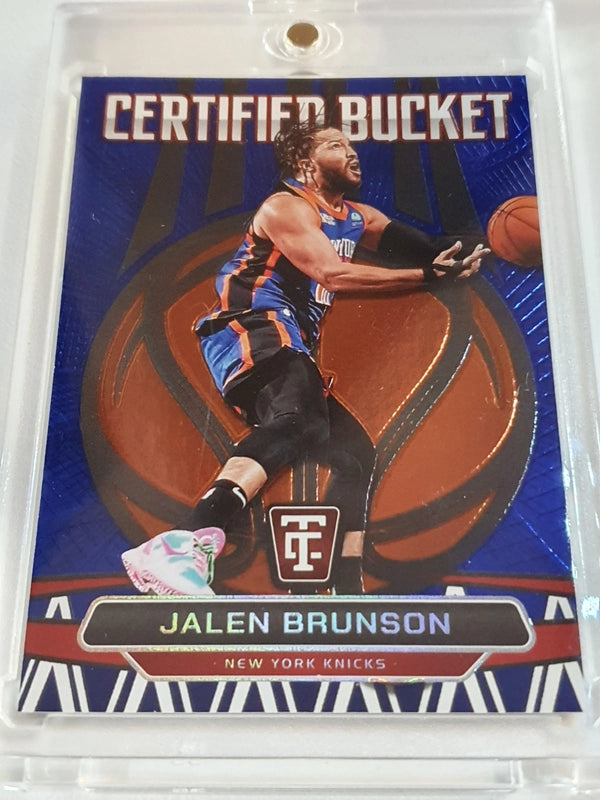 2024 Panini Totally Certified Jalen Brunson #8 BLUE MIRROR /49 Holo - Rare