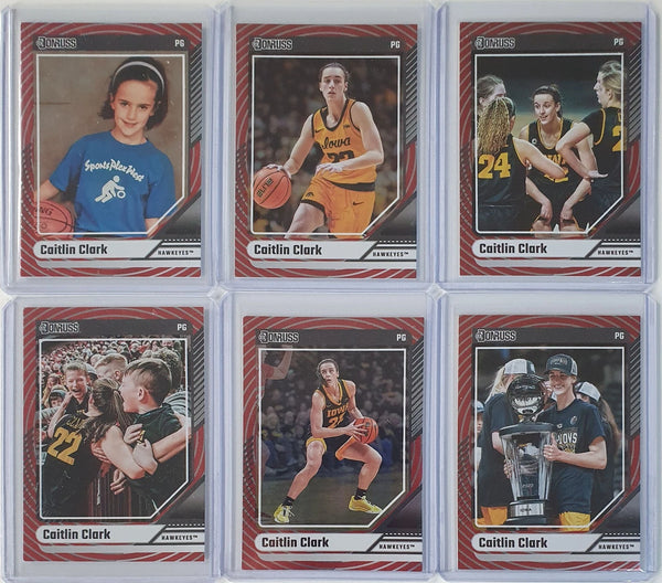 2024 Caitlin Clark Rookie Collection LOT of 6 RC RED FOIL & Panini VARIANTS