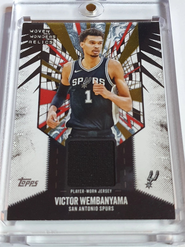 2025 Topps Basketball Victor Wembanyama #PATCH Game Worn Jersey - Ready to Grade