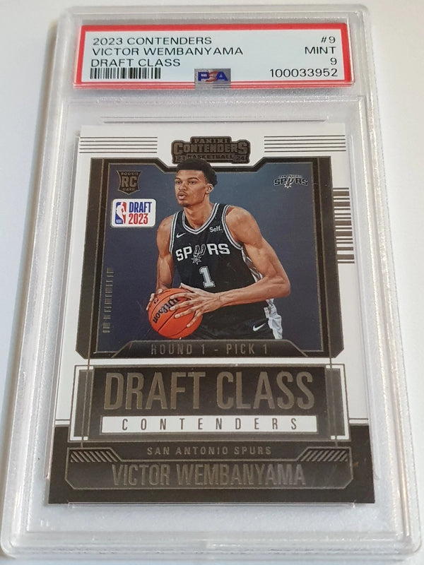 2023 Panini Contenders Victor Wembanyama Rookie #9 Draft Class - PSA 9 (LOW POP)