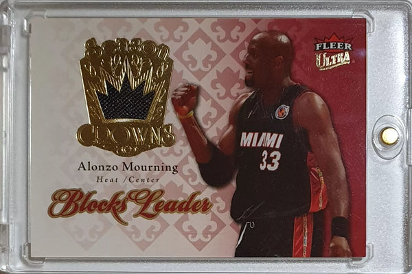 2007 Fleer Ultra Alonzo Mourning #PATCH Game Worn Jersey - Rare