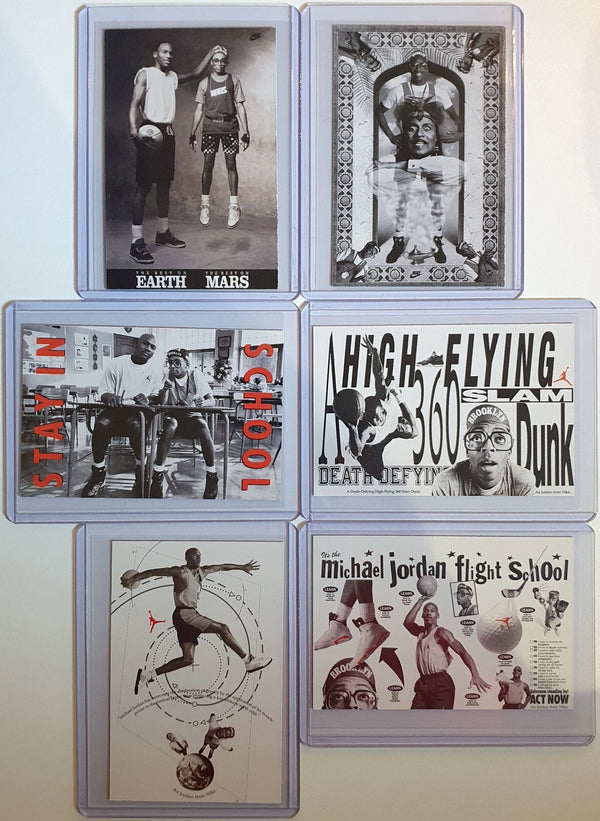 1991 Nike Michael Jordan & Spike Lee Trading Card (Complete Set of 6) - Rare