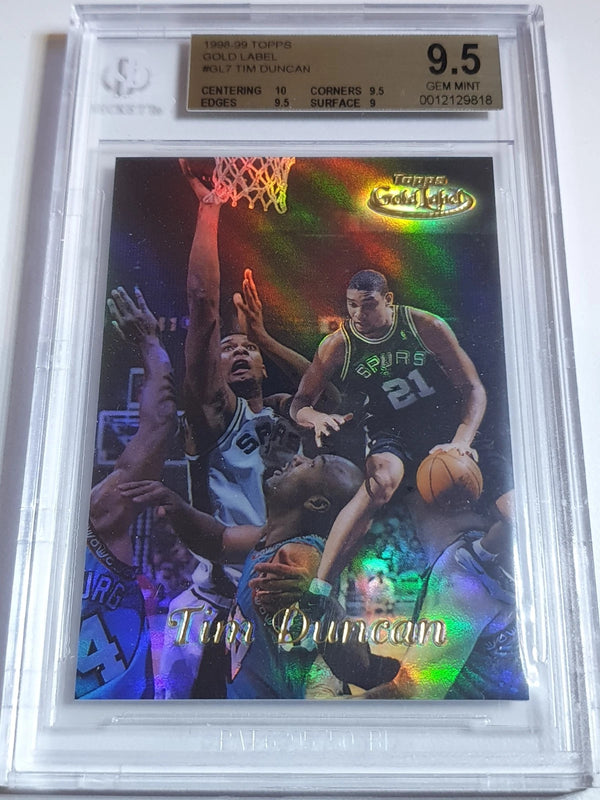 1998 Topps Gold Label Tim Duncan #GL7 2nd Year Card - BGS 9.5 (POP 4)