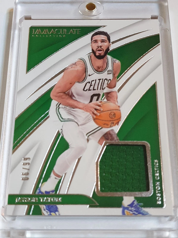2023 Panini Immaculate Jayson Tatum #PATCH /99 Game Worn Jersey - Ready to Grade