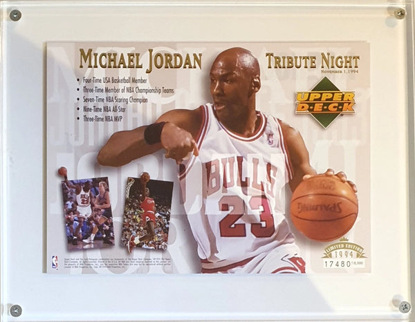 1994 Upper Deck Authenticated Michael Jordan JUMBO /18000 Tribute Night - Rare