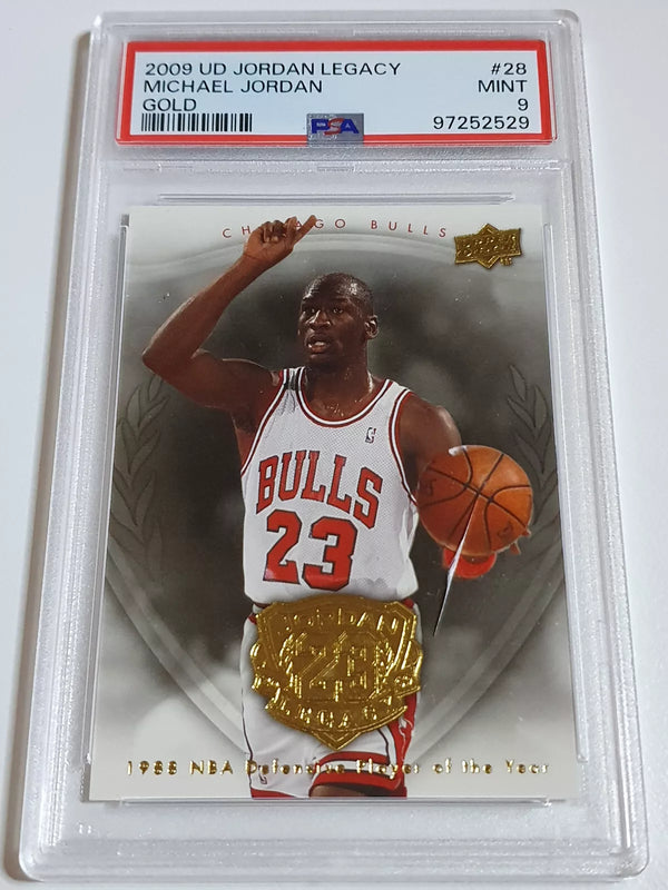 2009 Upper Deck Jordan Legacy Michael Jordan #28 GOLD - PSA 9 (POP 17)