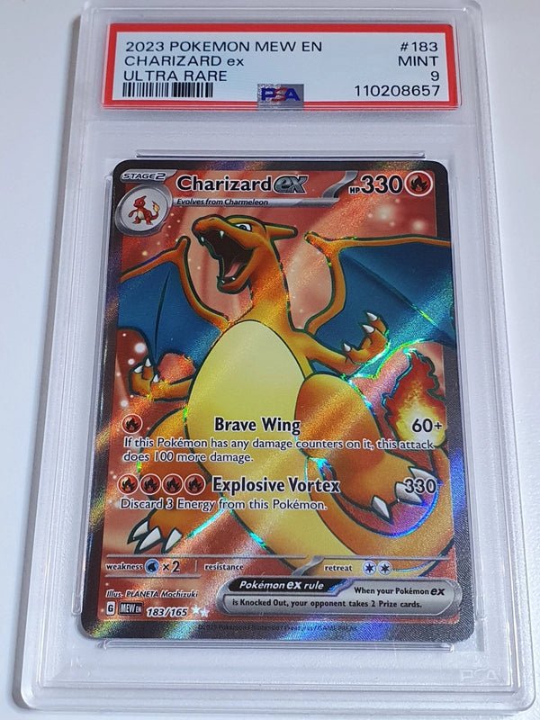 2023 Pokemon Charizard EX 183/165 Scarlet & Violet 151 Mew EN - PSA 9