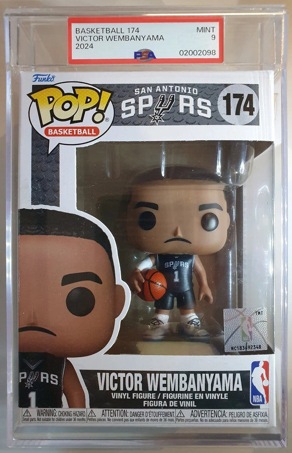 2024 Victor Wembanyama 1st Funko PSA 9 Figure #174 - Low POP RARE Encapsulated