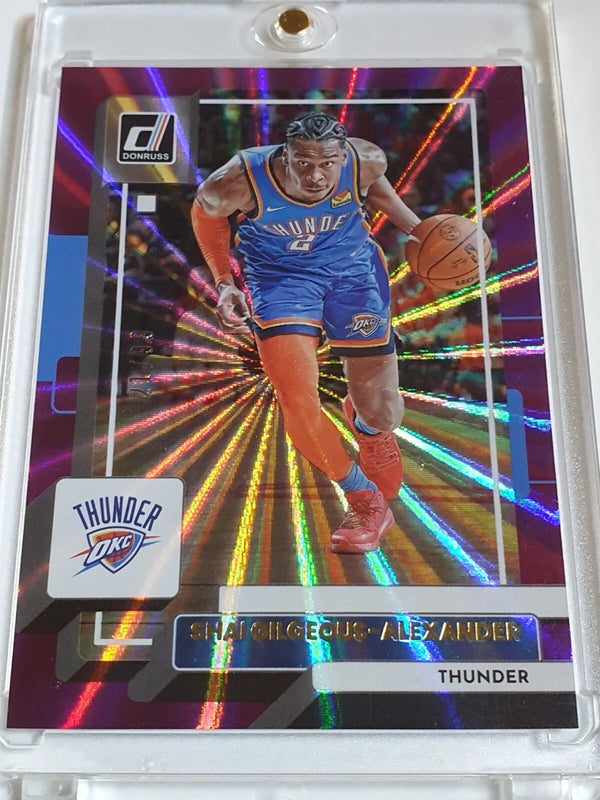 2022 Panini Donruss Shai Gilgeous-Alexander #100 PURPLE LASER /99 Holo - Rare