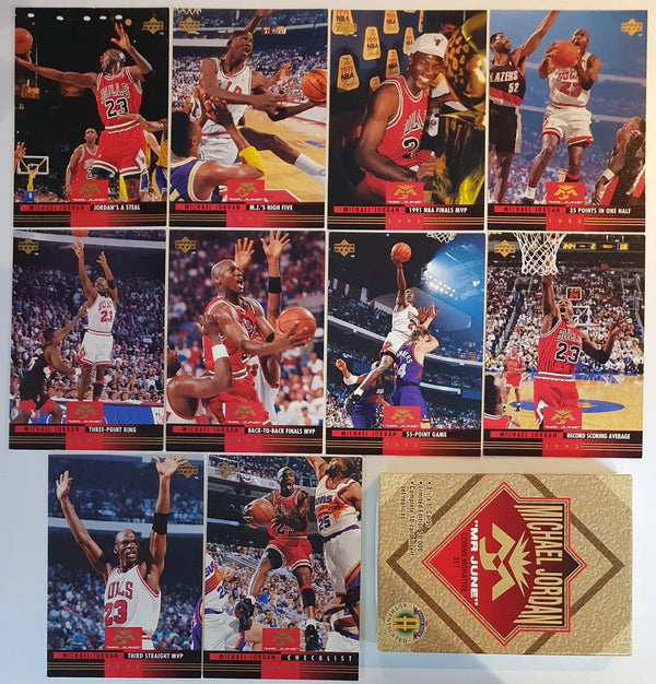 1993 Upper Deck Michael Jordan Mr. June (Complete 10 Cards Set) - Rare