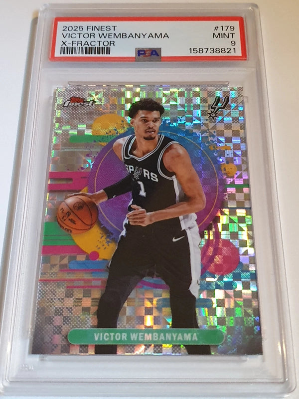 2025 Topps Finest Victor Wembanyama #179 X-FRACTOR Uncommon - PSA 9 (POP 1)