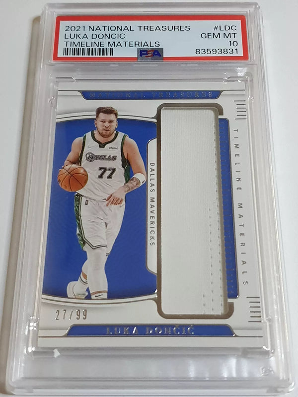 2021 National Treasures Luka Doncic #PATCH /99 Game Jersey - PSA 10 (POP 3)