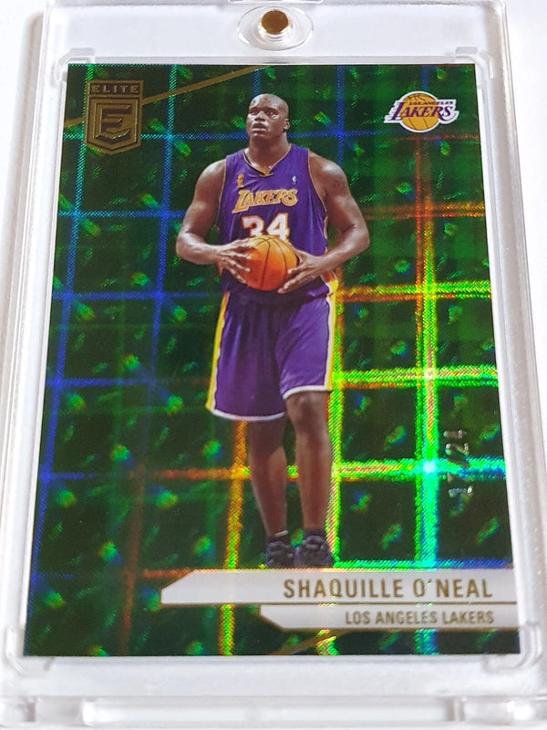 2023 Panini Donruss Elite Shaquille O'Neal #36 HYPER GREEN /24 Holo - Rare