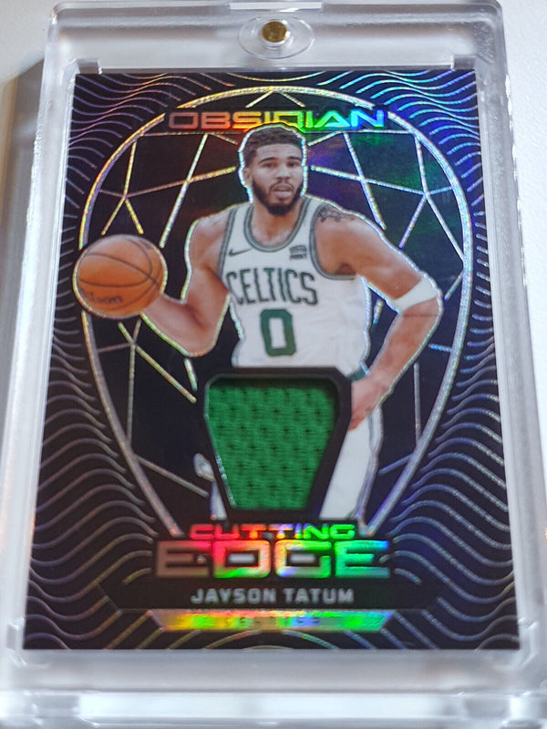 2023 Obsidian Jayson Tatum #PATCH /249 Cutting Edge Game Worn Jersey - Rare