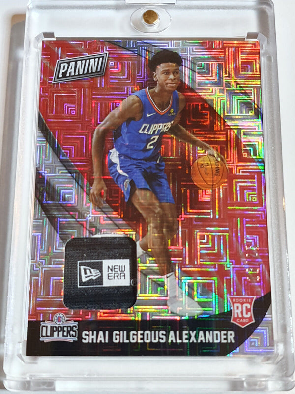 2018 Panini Shai Gilgeous-Alexander Rookie #PATCH LAUNDRY TAG /25 New Era Jersey