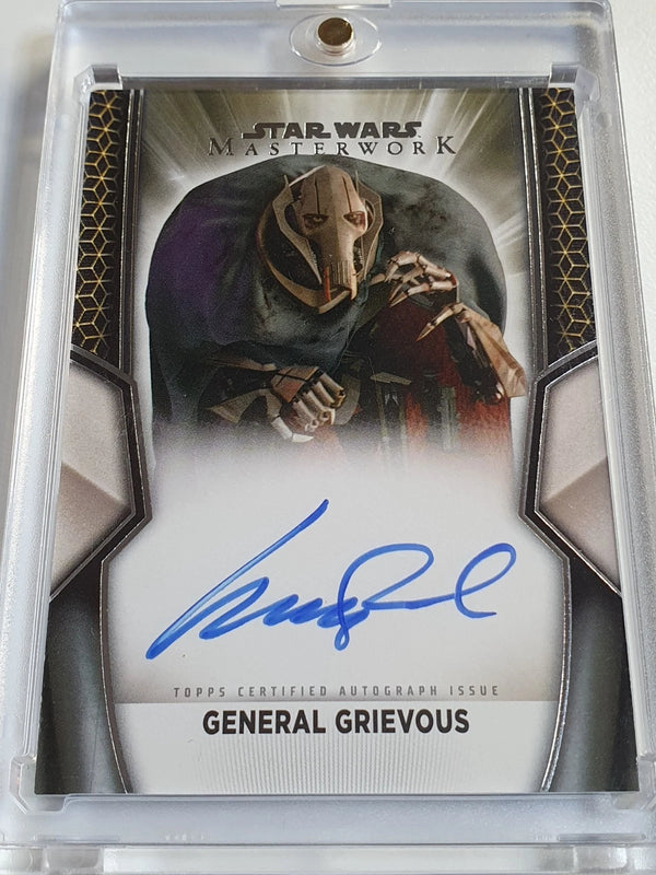2025 Topps Star Wars Masterwork General Grievous AUTO #A-MW Matthew Wood On Card