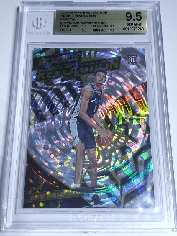 2023 Victor Wembanyama Rookie Revolution #14 FRACTAL Holo RC - BGS 9.5 (POP 2)