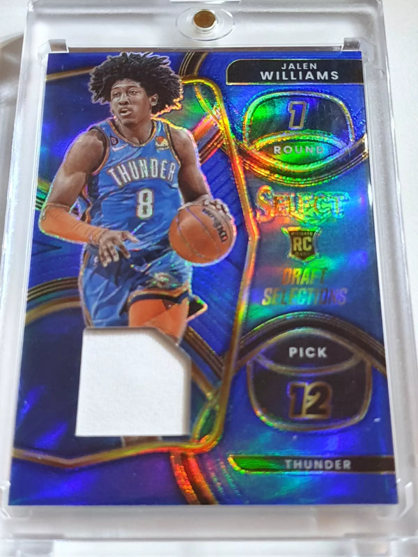 2022 Select Jalen Williams Rookie #PATCH BLUE /75 Holo Draft Selections - Rare