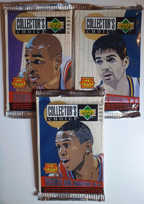 Lot of 3 x of 1994-95 UD Collector's Choice Basketball Series 1 Hobby Packs