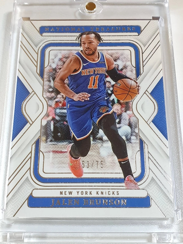 2024 Panini National Treasures Jalen Brunson #65 SILVER /75 Foil Edition - Rare
