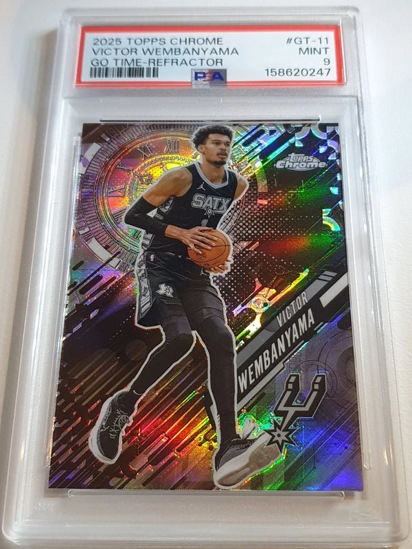 2025 Topps Chrome Victor Wembanyama #GT-11 REFRACTOR Go Time - PSA 9 (POP 10)