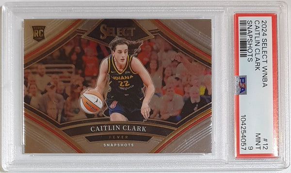 2024 Panini Select WNBA Caitlin Clark Rookie #12 Snapshots RC - PSA 9 (Low POP)