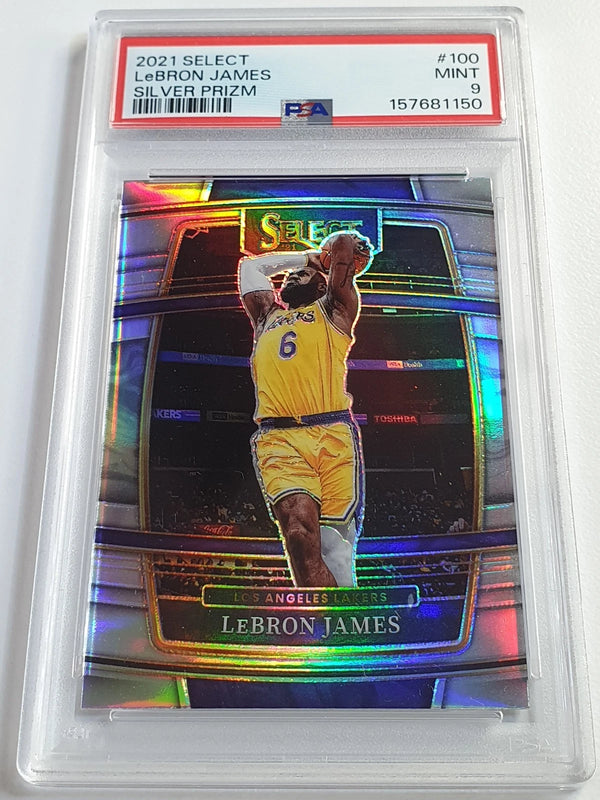 2021 Panini Select Lebron James #100 SILVER Holo Concourse - PSA 9 (Low POP)
