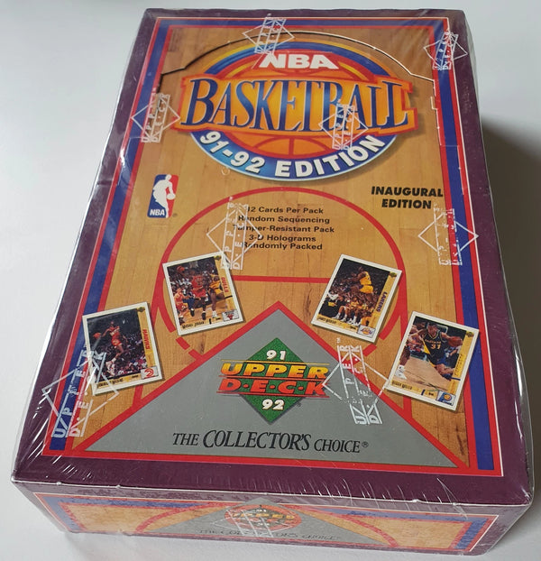 1991-92 Upper Deck Basketball Inaugural Edition Box (36 Packs) - Factory Sealed