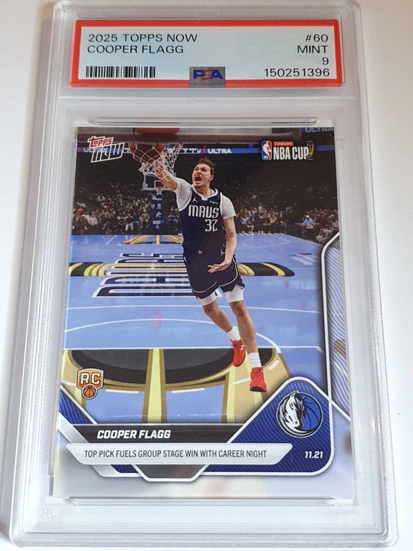 2025 Topps Now Cooper Flagg Rookie #60 RC - PSA 9 (LOW POP)