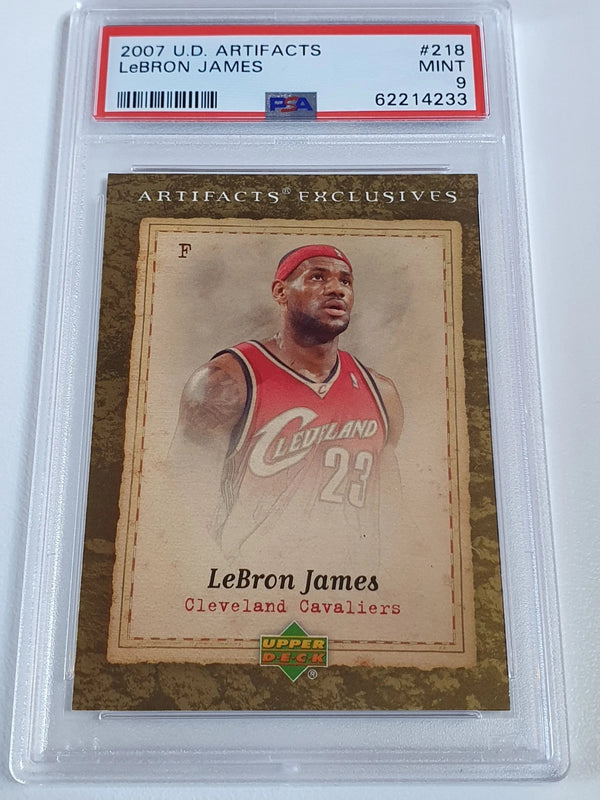 2007 Upper Deck Artifacts LeBron James #218 Artifact Exclusives - PSA 9 (POP 14)