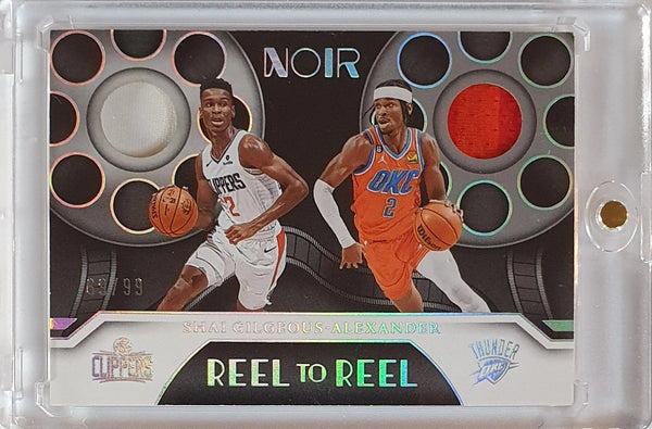 2022 Panini Noir Shai Gilgeous-Alexander #PATCH /99 Game Worn Dual Jerseys