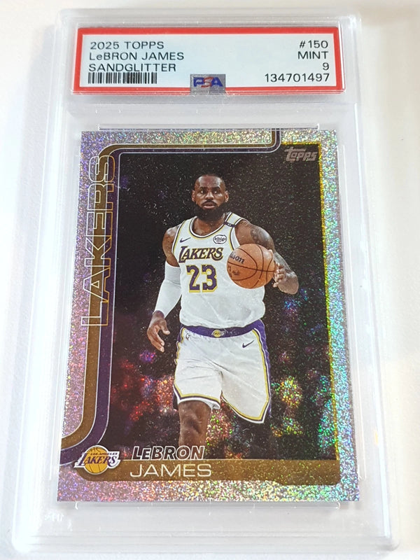 2025 Topps Basketball LeBron James #150 SANDGLITTER Foil - PSA 9 (POP 13)