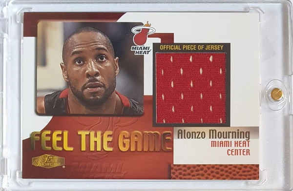 1999 Flair Showcase Alonzo Mourning #PATCH Game Worn Jersey - Ready to Grade