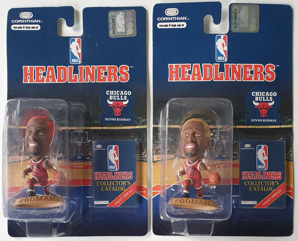Lot of 2x 1996 Corinthian Headliners Dennis Rodman - Sealed Figures