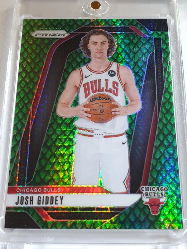 2024 Panini Prizm Josh Giddey #112 JADE DRAGON SCALE /48 Holo (Bulls) - Rare