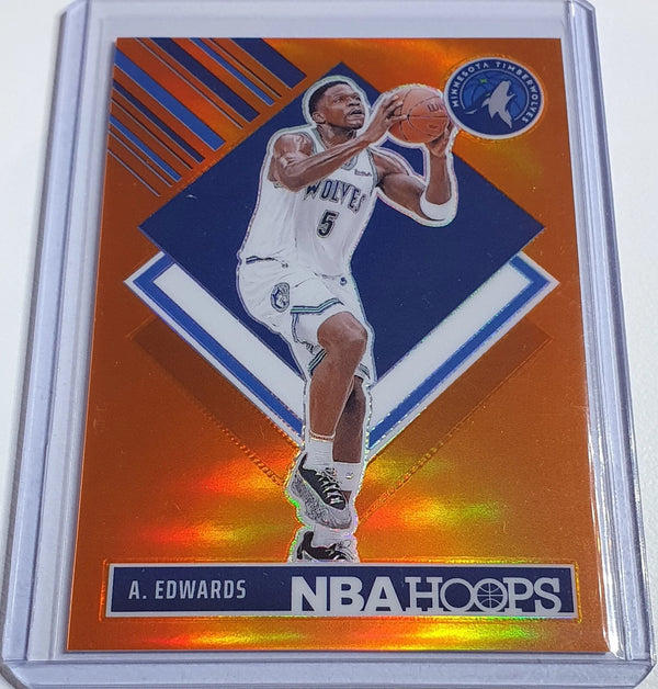 2024 Panini NBA Hoops Anthony Edwards #286 ORANGE PREMIUM /199 Holo - Rare