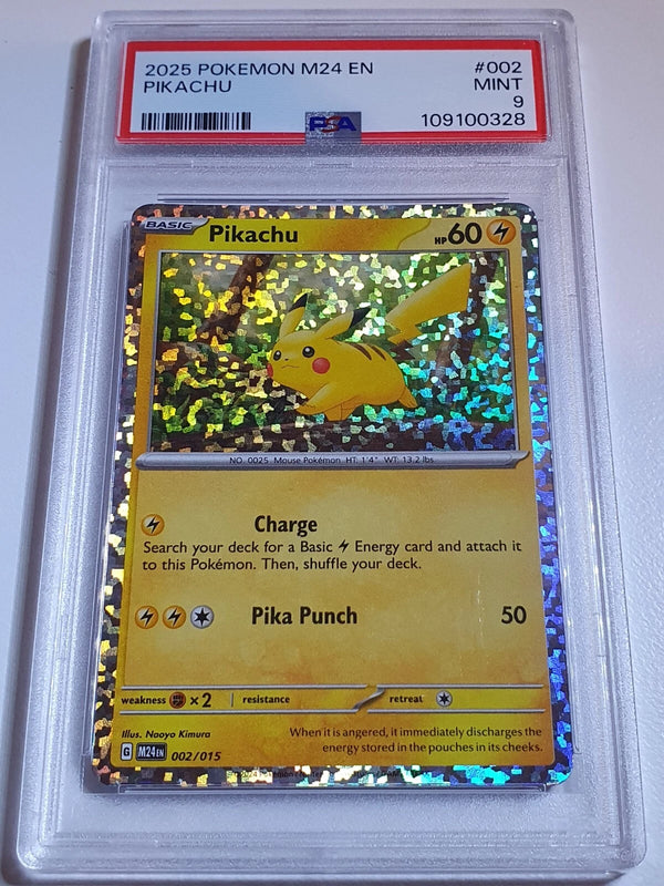 2025 Pokemon Pikachu 002/015 M24 EN McDonald's Promo Dragon Discovery - PSA 9