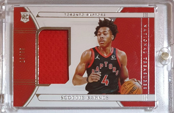 2021 Panini National Treasures Scottie Barnes Rookie PATCH /99 Jersey RC - Rare