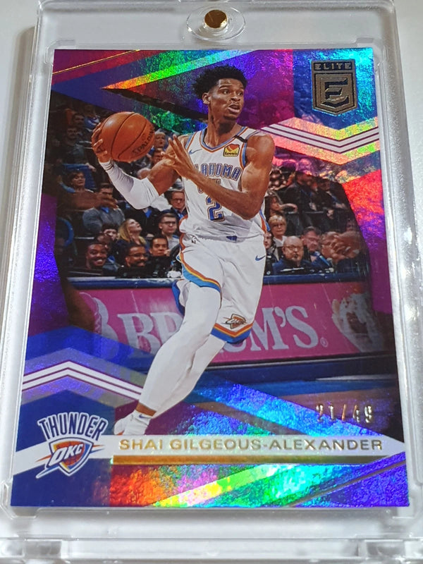 2019 Panini Donruss Elite Shai Gilgeous-Alexander #13 PURPLE /49 Holo - Rare